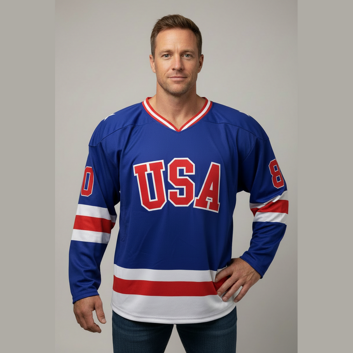 USA Hockey Miracle on Ice 1980 Jersey with Reversible Design