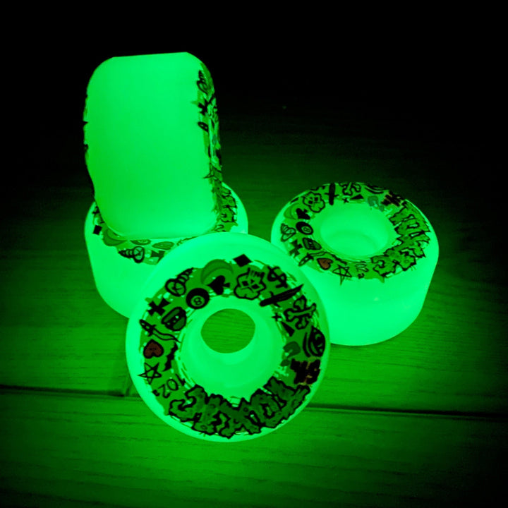 Toxic Team Glow-in-the-Dark Skateboard Wheels 54mm