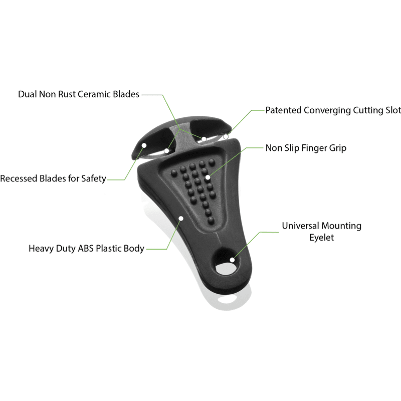 Line Cutterz Ceramic Blade Zipper Pull - Glow-in-the-Dark