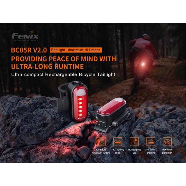 Fenix BC05R V2.0 Rechargeable Bicycle Tail Light