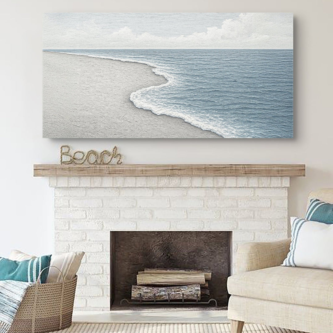 Abstract Beach Shore Wall Art - Unique Canvas Design
