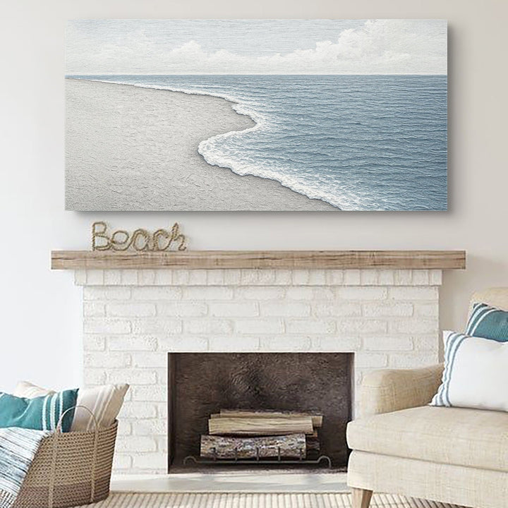 Abstract Beach Shore Wall Art - Unique Canvas Design
