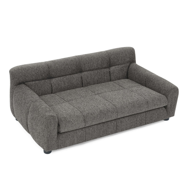 Modern Dark Gray Pet Sofa with Backrest and Armrests