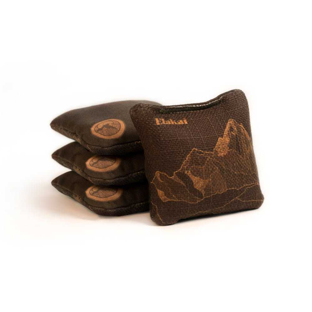 4-in Travel Dual-Sided Cornhole Bags - Mt. Elakai Design