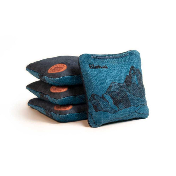 4-in Travel Dual-Sided Cornhole Bags - Mt. Elakai Design