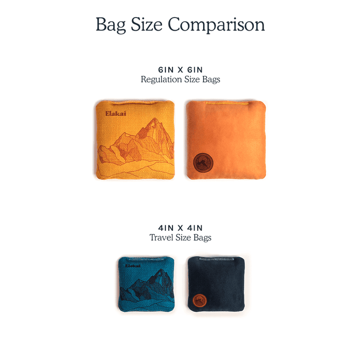 4-in Travel Herringbone Cornhole Bags - All-Weather Design