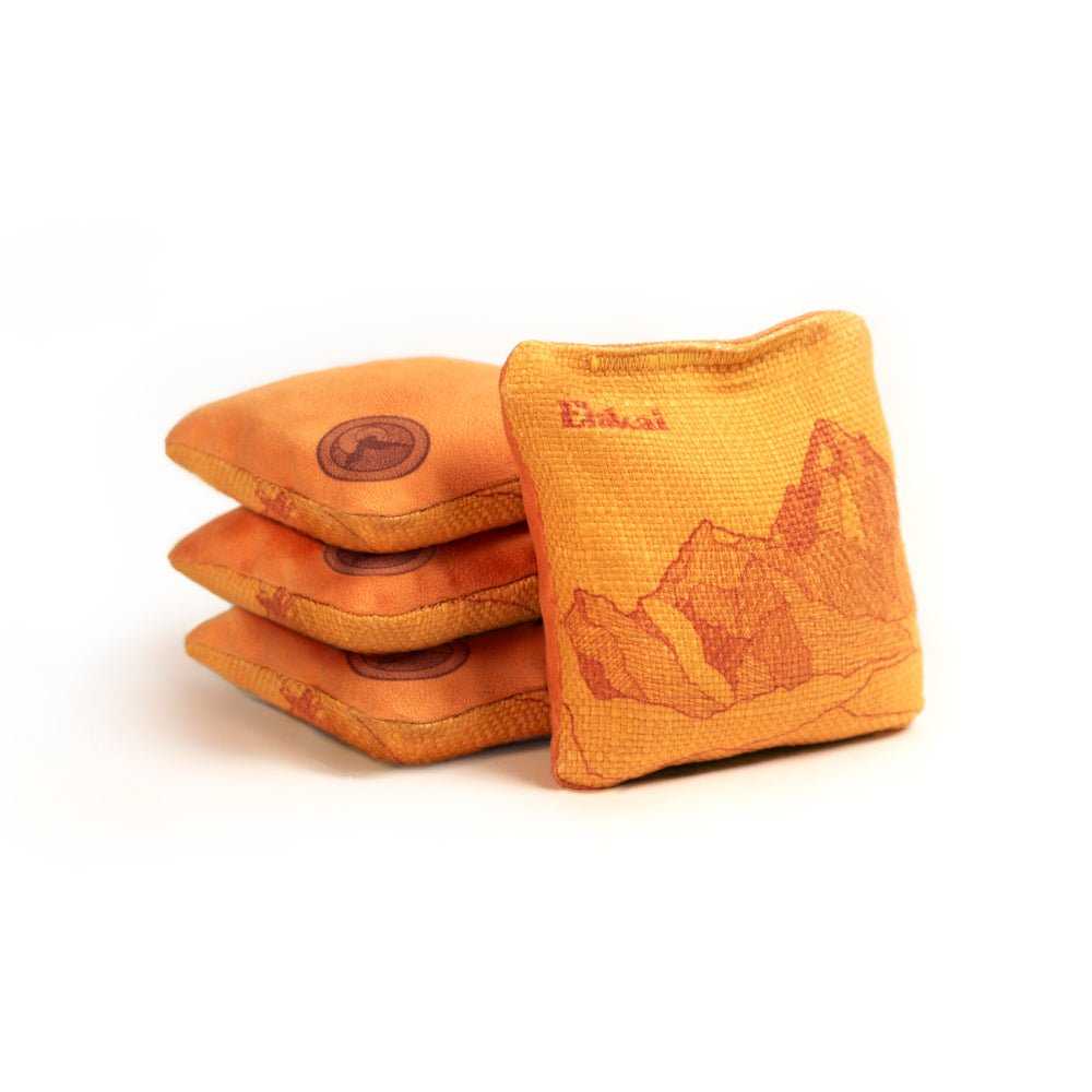 4-in Travel Dual-Sided Cornhole Bags - Mt. Elakai Design