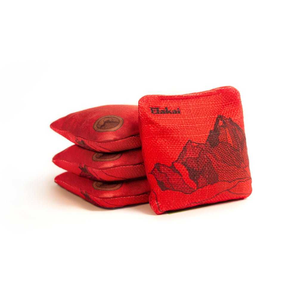 4-in Travel Dual-Sided Cornhole Bags - Mt. Elakai Design