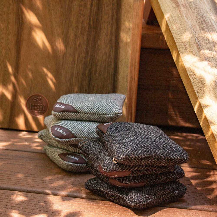 4-in Travel Herringbone Cornhole Bags - All-Weather Design