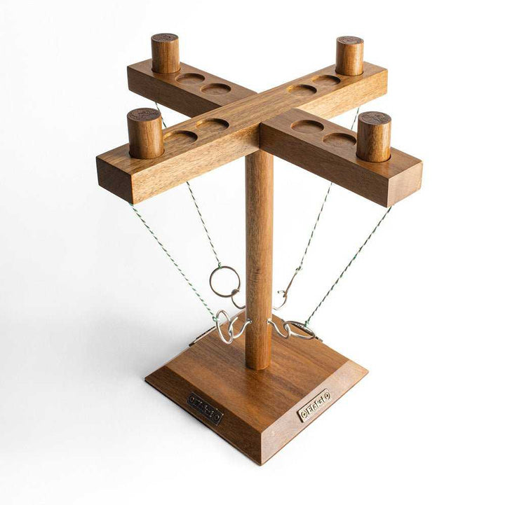 4 Player Hook and Ring Game Set for Fun Gatherings