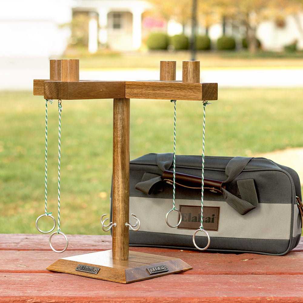 4 Player Hook and Ring Game Set for Fun Gatherings