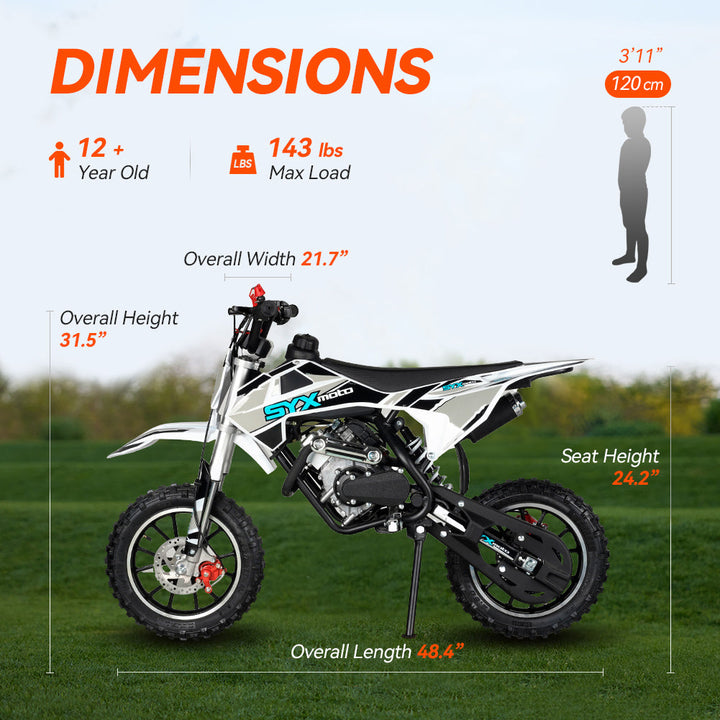 58cc 4-Stroke Mini Dirt Bike for Kids - SYX MOTO