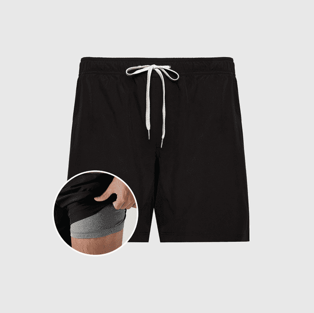 Black Active Quick Dry Short with Liner