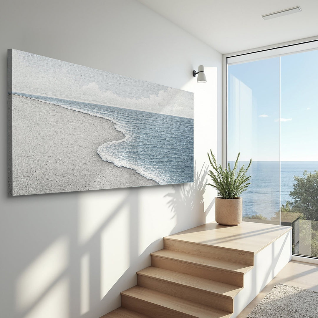 Abstract Beach Shore Wall Art - Unique Canvas Design