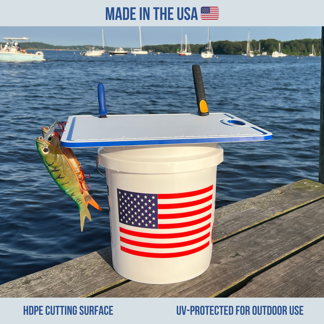 TRAPSKI Premium Bucket or Cooler Fishing Cutting Board | Made in the USA