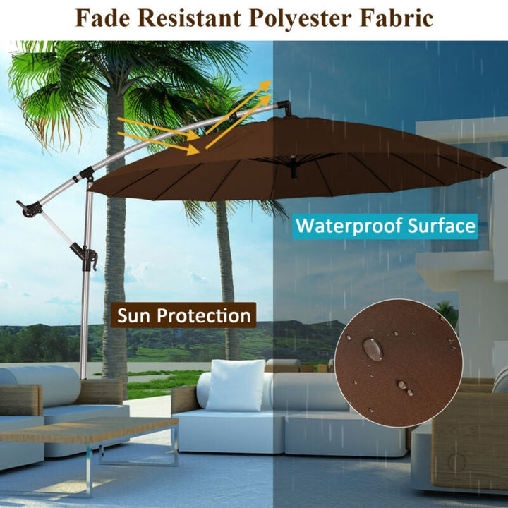 10 Feet Patio Offset Umbrella for Poolside and Garden
