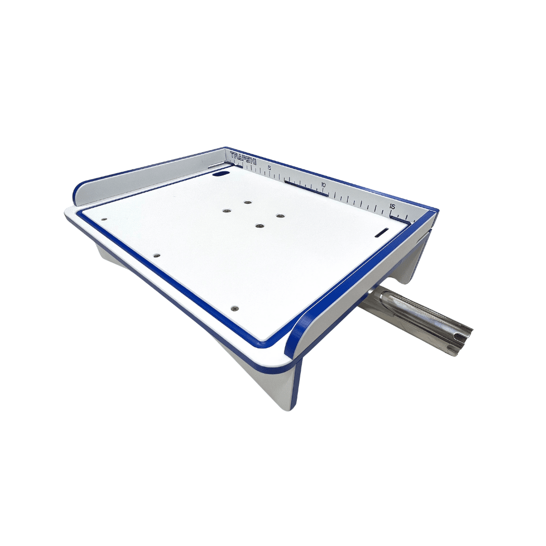 Premium Rod Mount 18" or 33" Raised Fillet Table – 3-in-1 Bait & Fish Station | Fits Rod Holders, Buckets & Flat Surfaces | Marine-Grade HDPE | Ruler, Juice Groove, Knife & Tool Slots