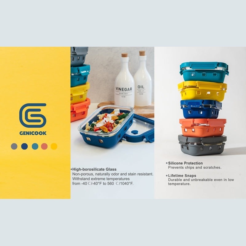 Multicolor Glass Storage Set