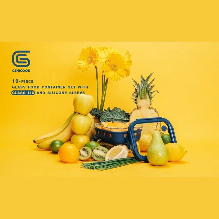 Multicolor Glass Storage Set