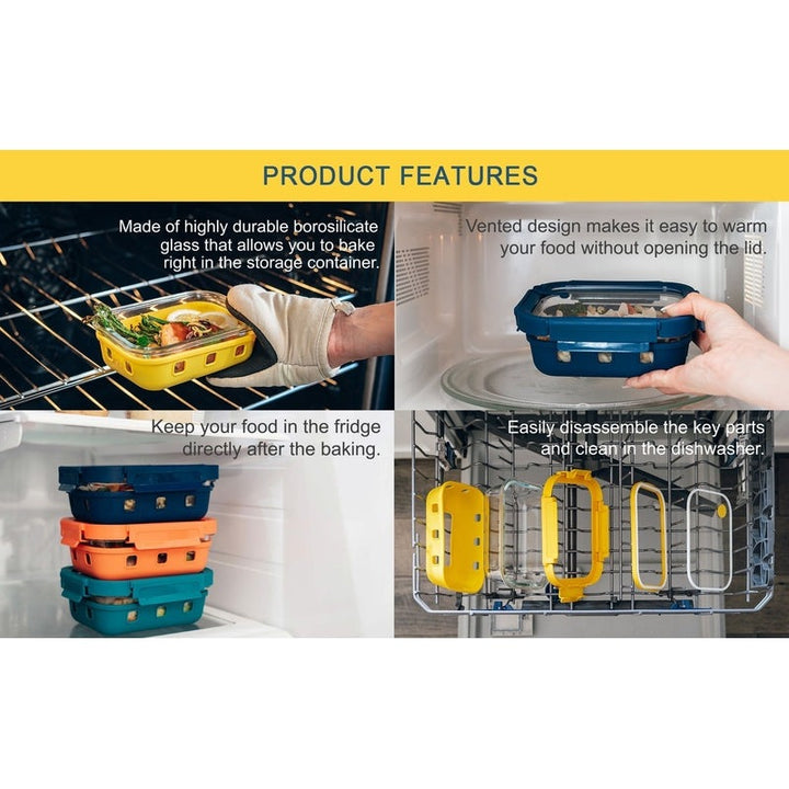 Multicolor Glass Storage Set