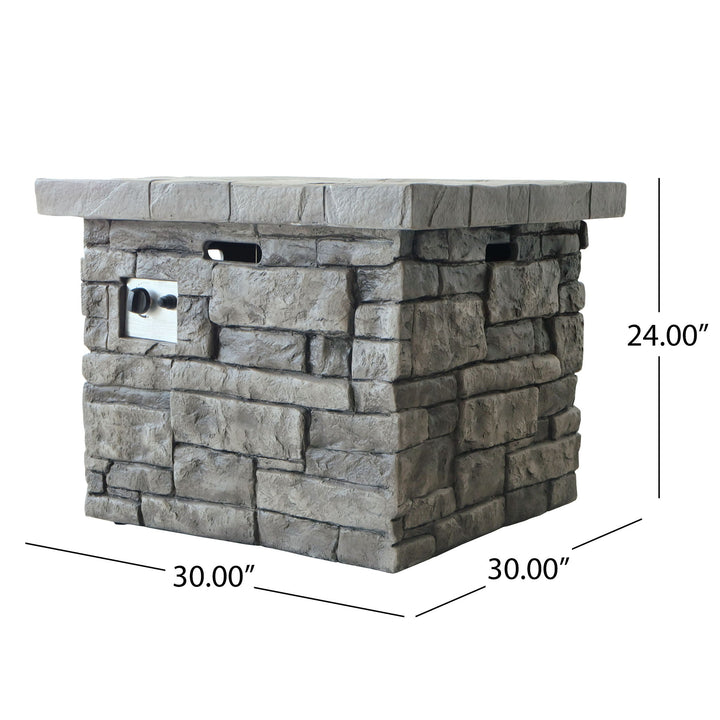 Outdoor Propane Fire Pit 40,000 BTU - Gray Finish