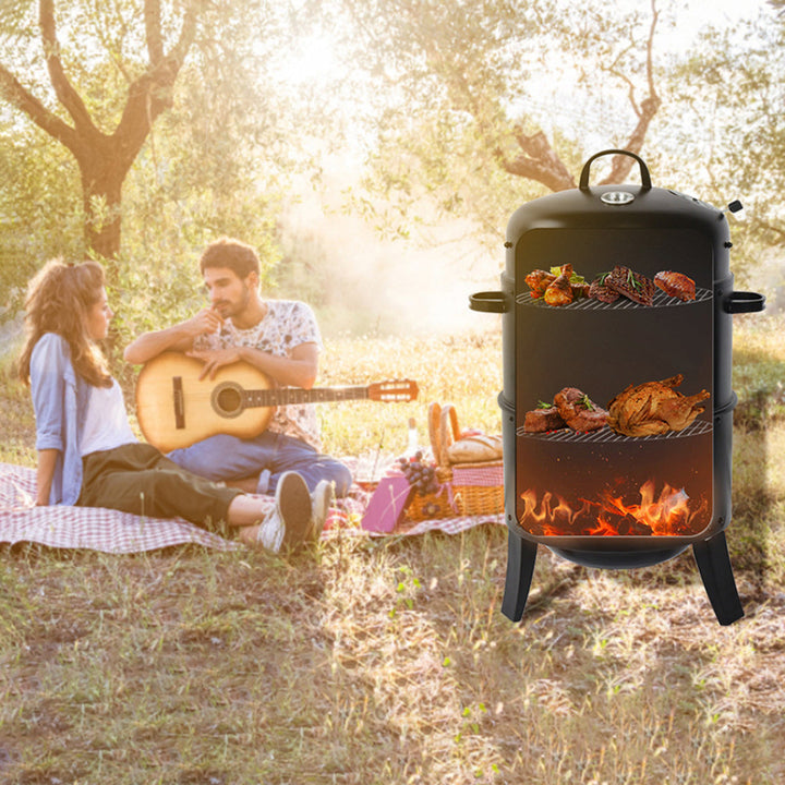Double-Layer Charcoal Grill Stove for Outdoor Cooking