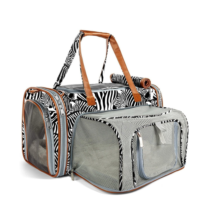 Mr. Peanut's Gold Series Standard Size Airline Compliant Expandable Pet Carrier - Prints Edition