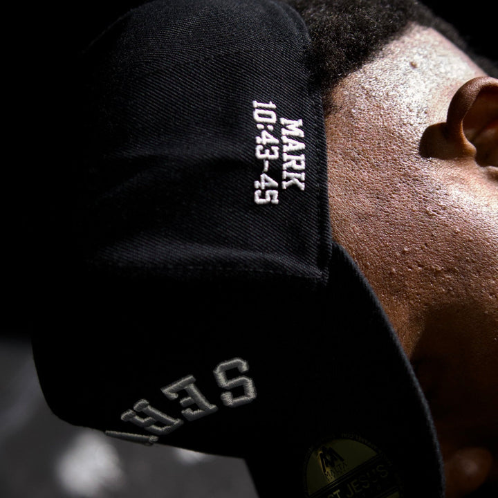 ‘SERVANT’ Premium Wool Blend SnapBack - Black/White