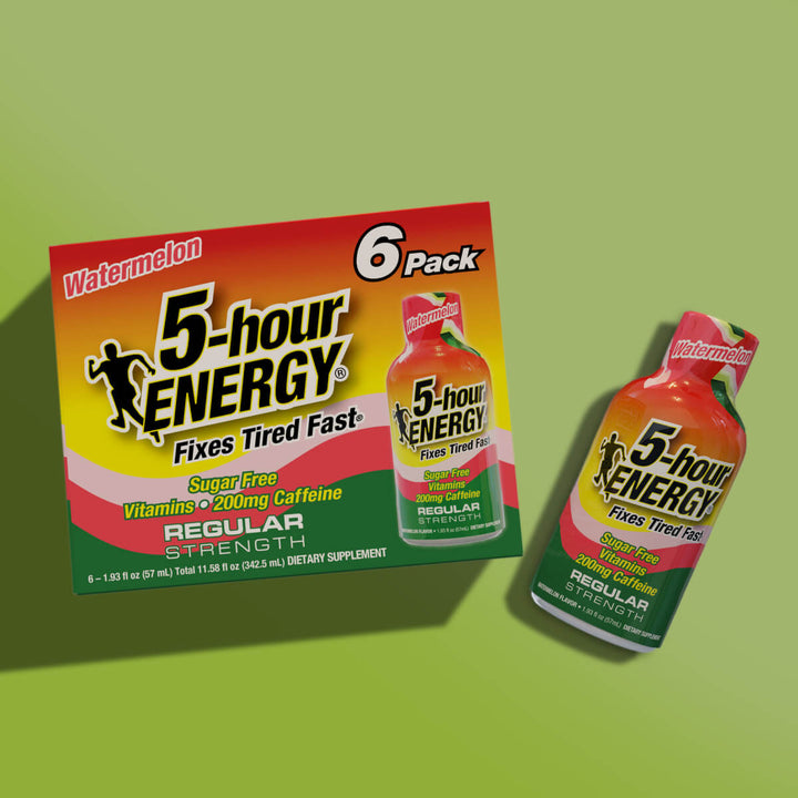 24 Pack 5-hour ENERGY Regular Strength Shots, Watermelon Flavor 1.93 Fl Oz