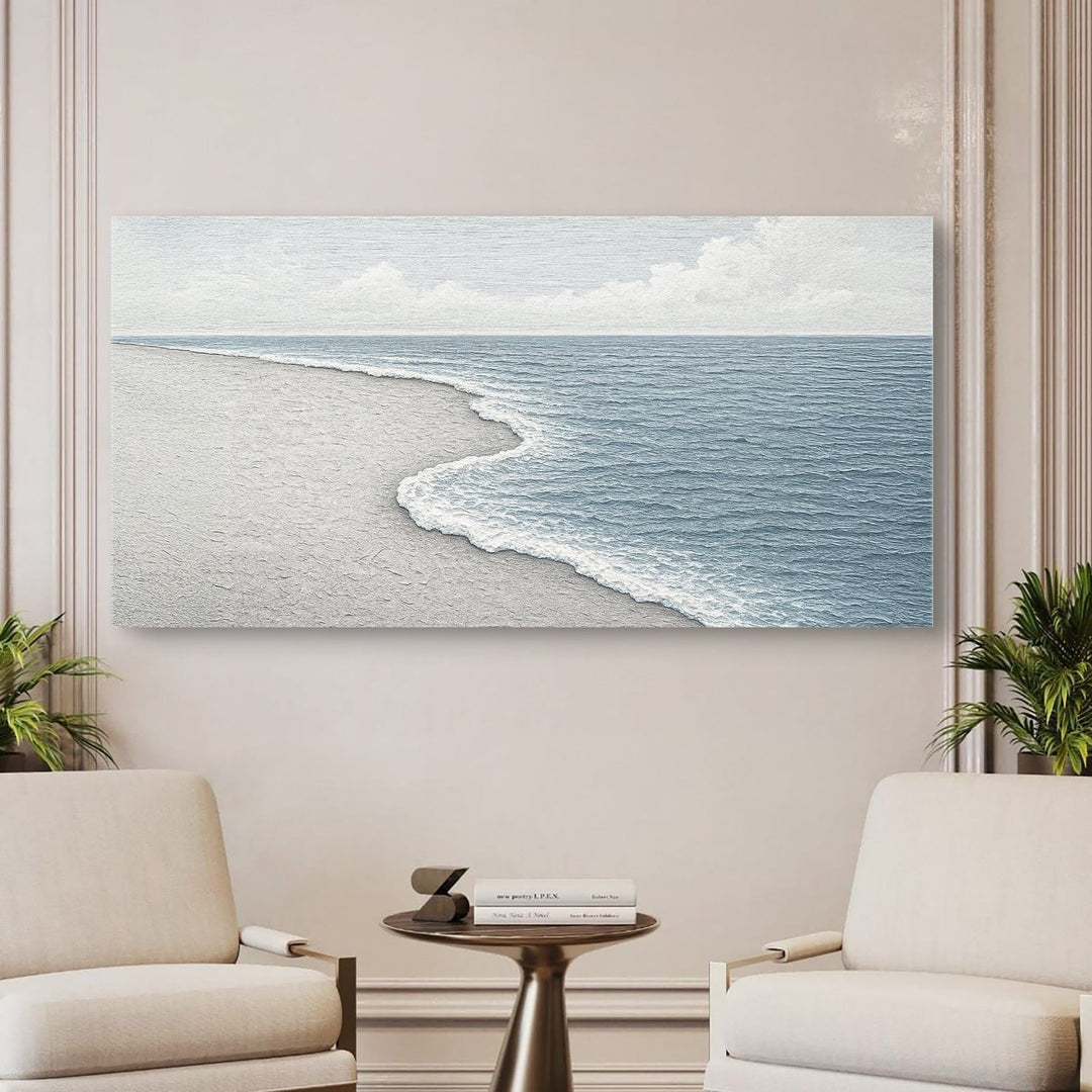 Abstract Beach Shore Wall Art - Unique Canvas Design