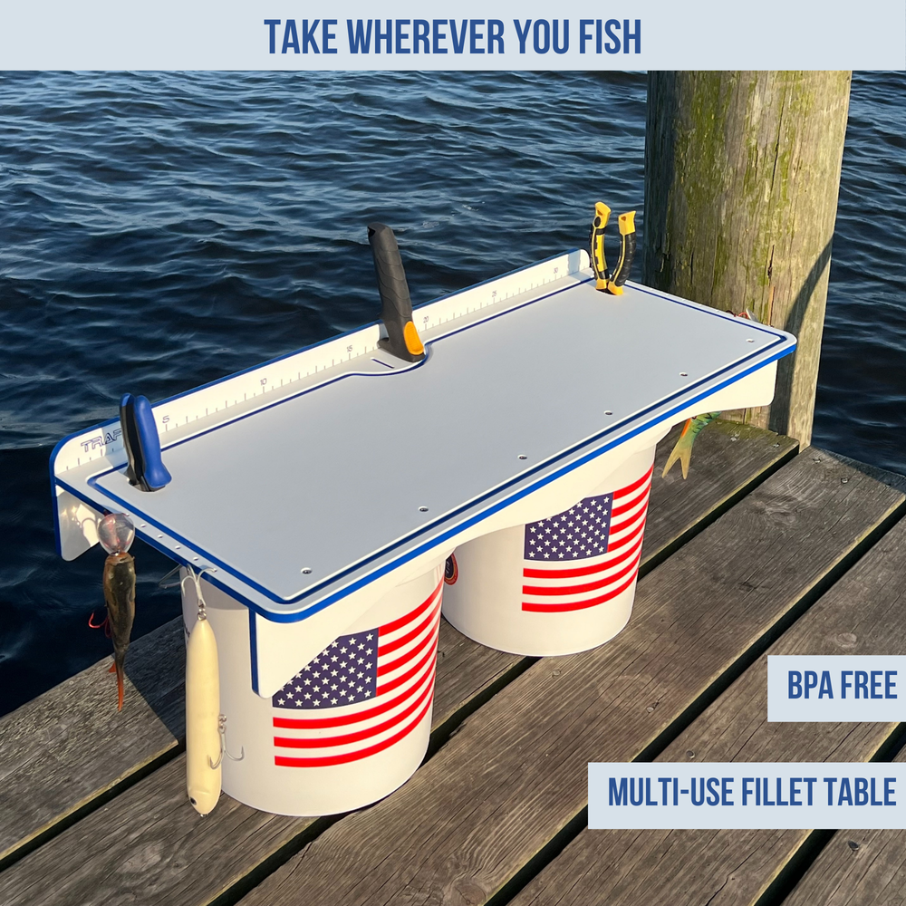 TRAPSKI Premium Double Bucket 33" Raised Fillet Table Cutting Board | Made in the USA