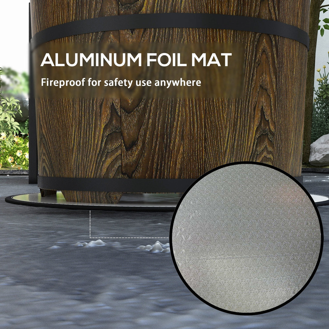 Smokeless Fire Pit with Fireproof Mat - 20.5' Barrel Style Portable Wood Burning Firepit