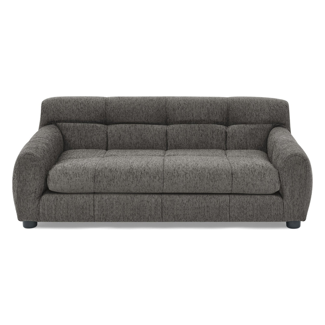 Modern Dark Gray Pet Sofa with Backrest and Armrests