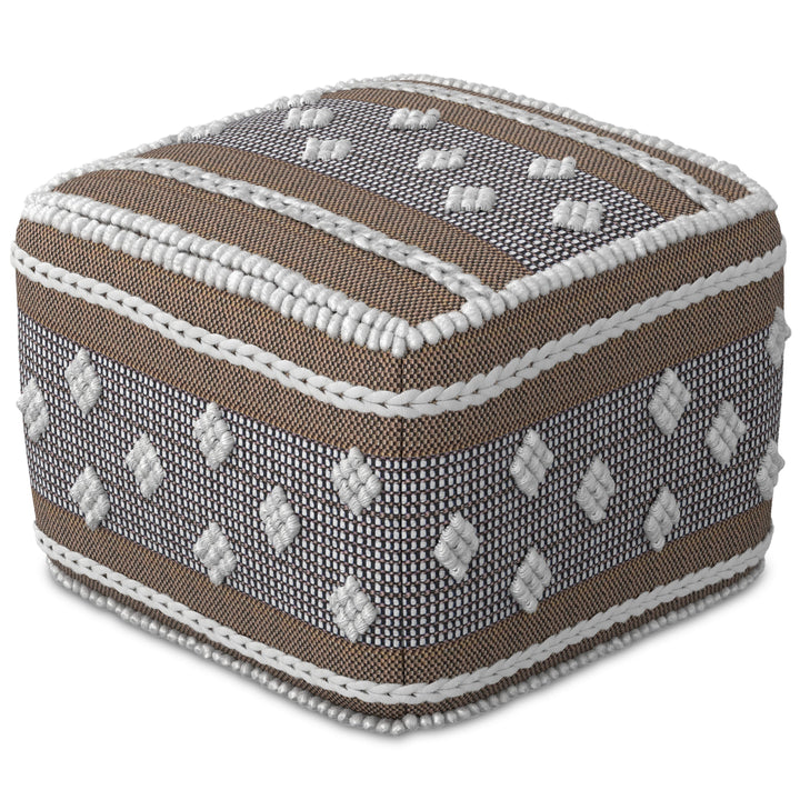 Mapleton Recycled Polyester Pouf for Indoor and Outdoor