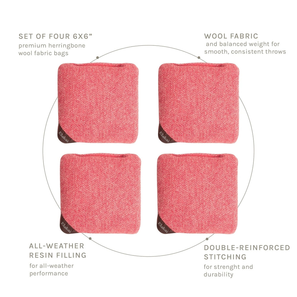 6-in Herringbone Cornhole Bags | Premium All-Weather Collection