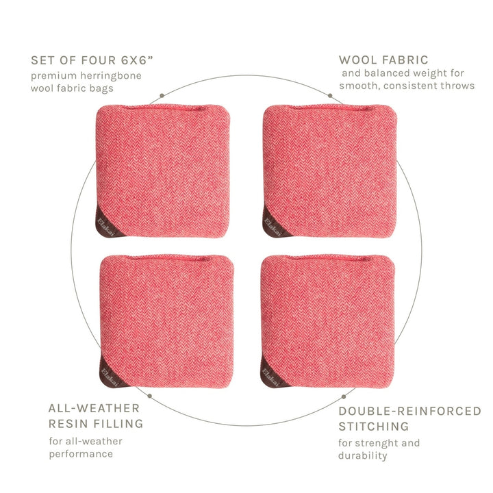 6-in Herringbone Cornhole Bags | Premium All-Weather Collection