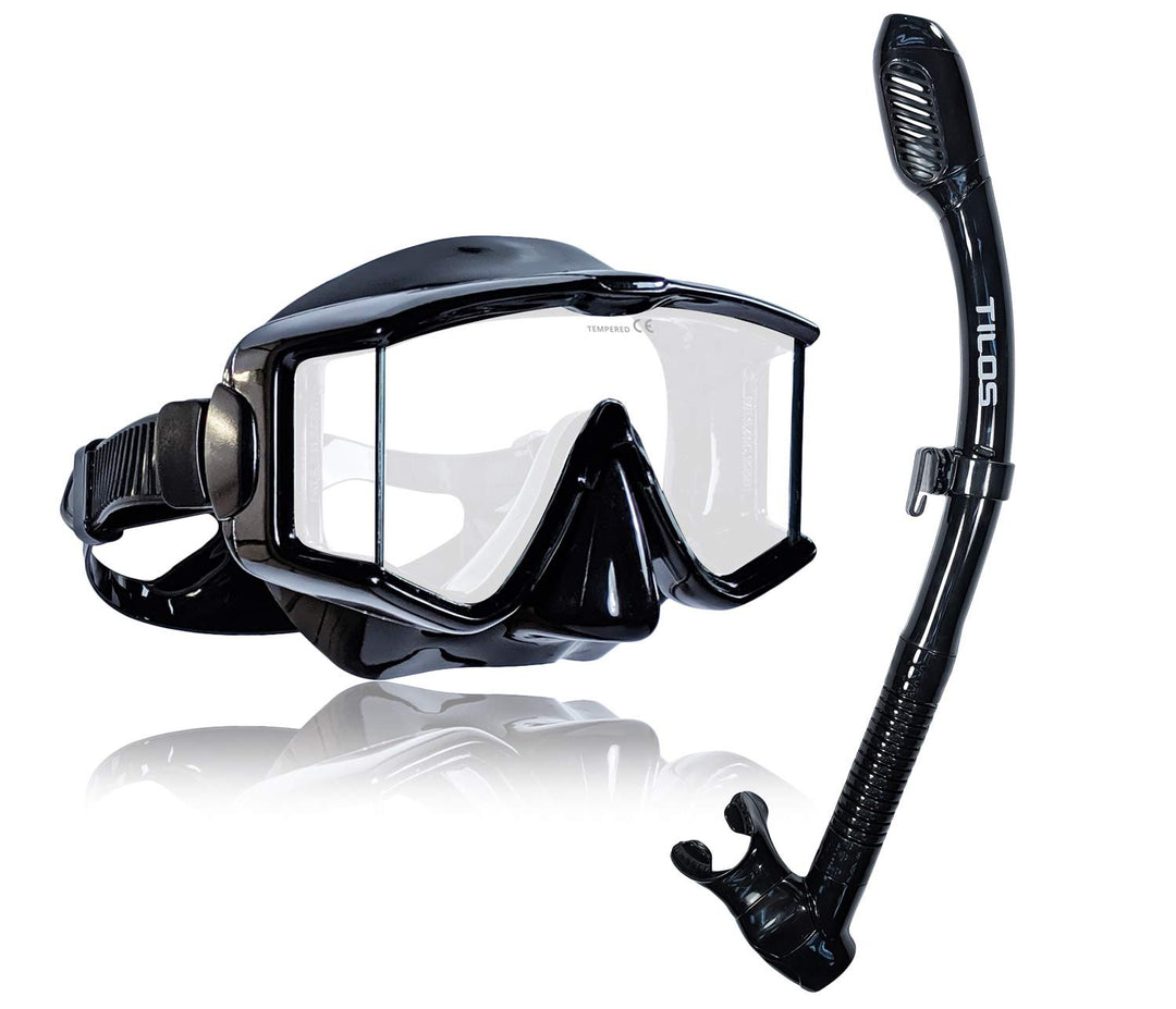 Tilos Snorkel Mask Set with Panoramic Lens