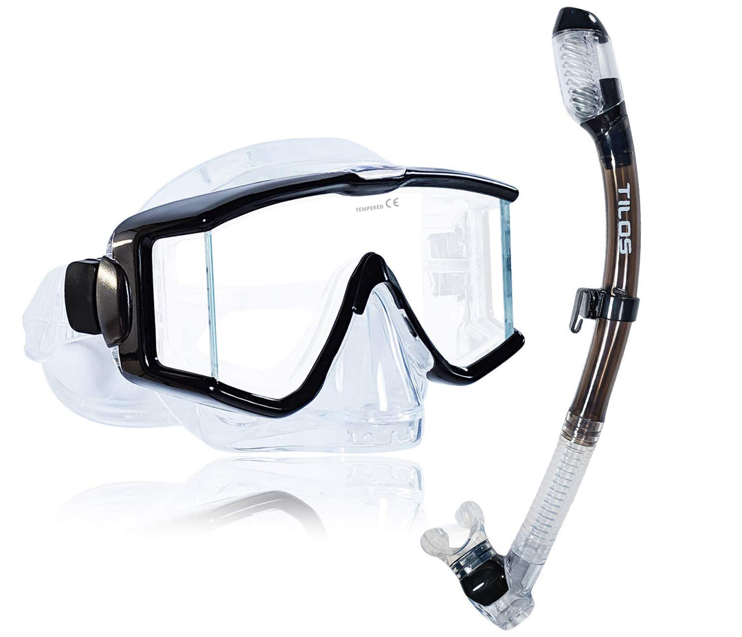 Tilos Snorkel Mask Set with Panoramic Lens