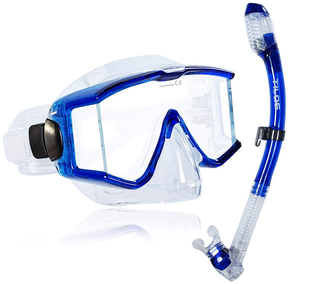 Tilos Snorkel Mask Set with Panoramic Lens