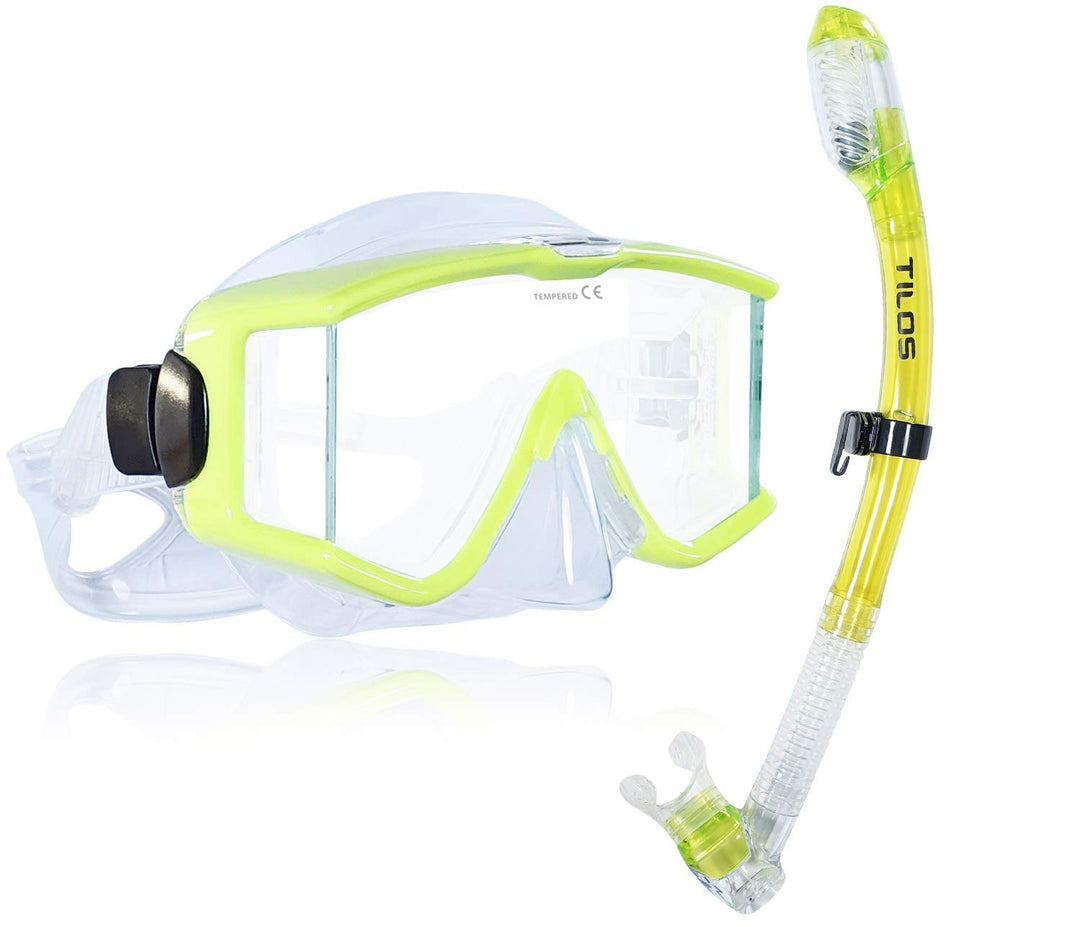 Tilos Snorkel Mask Set with Panoramic Lens