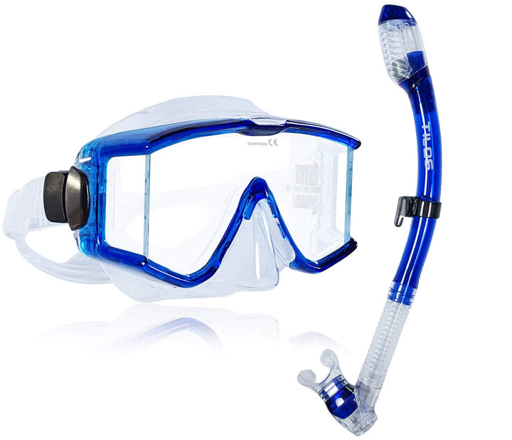 Tilos Snorkel Mask Set with Panoramic Lens