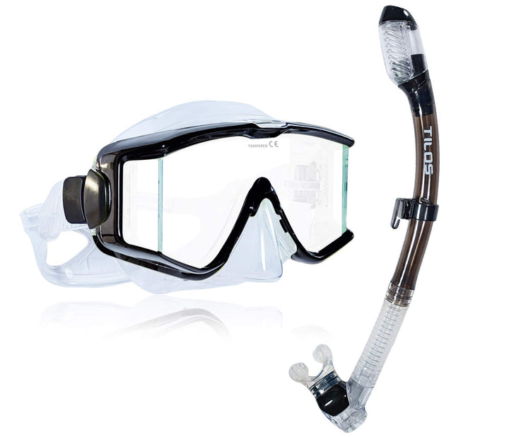 Tilos Snorkel Mask Set with Panoramic Lens