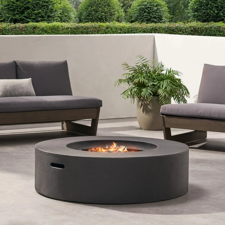 Lightweight Concrete Outdoor Fire Pit - 50,000 BTU