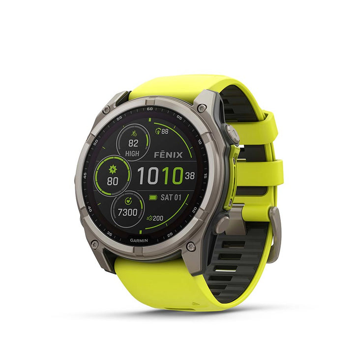 Titanium, Wristband: Amp Yellow/ Graphite - Silicone