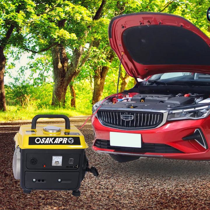 Portable Outdoor Generator Low Noise Gas Powered for Home Use Yellow Steel 14.60x12.20x13.80 Inches