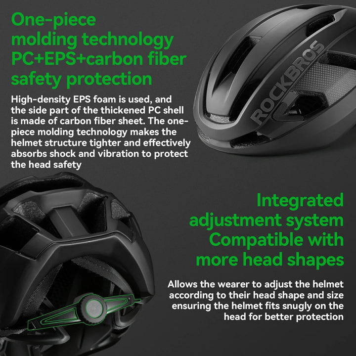 Carbon Fiber Cycling Helmet with Antibacterial Lining