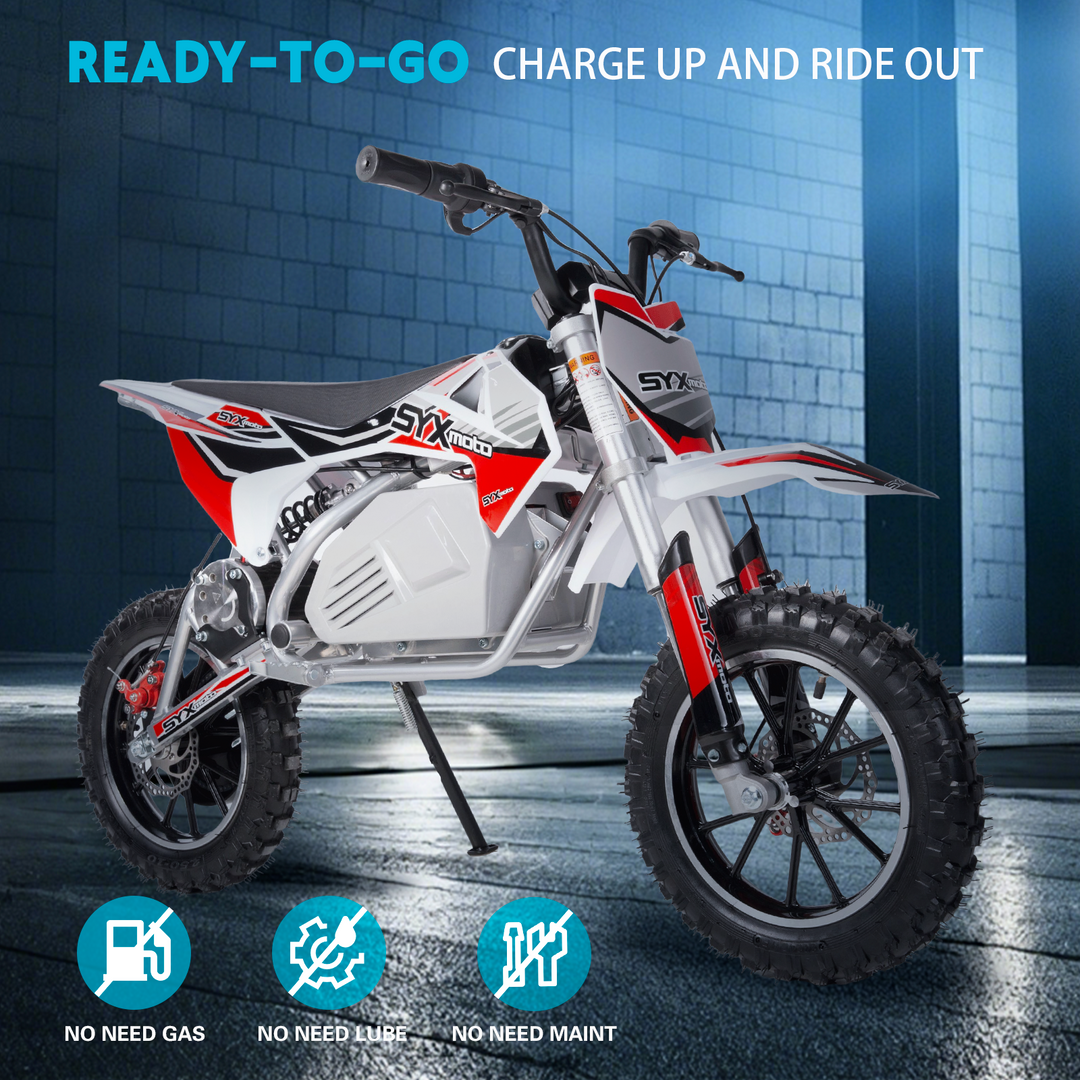 SYX MOTO KBE 500W Kids Electric Dirt Bike for Beginners