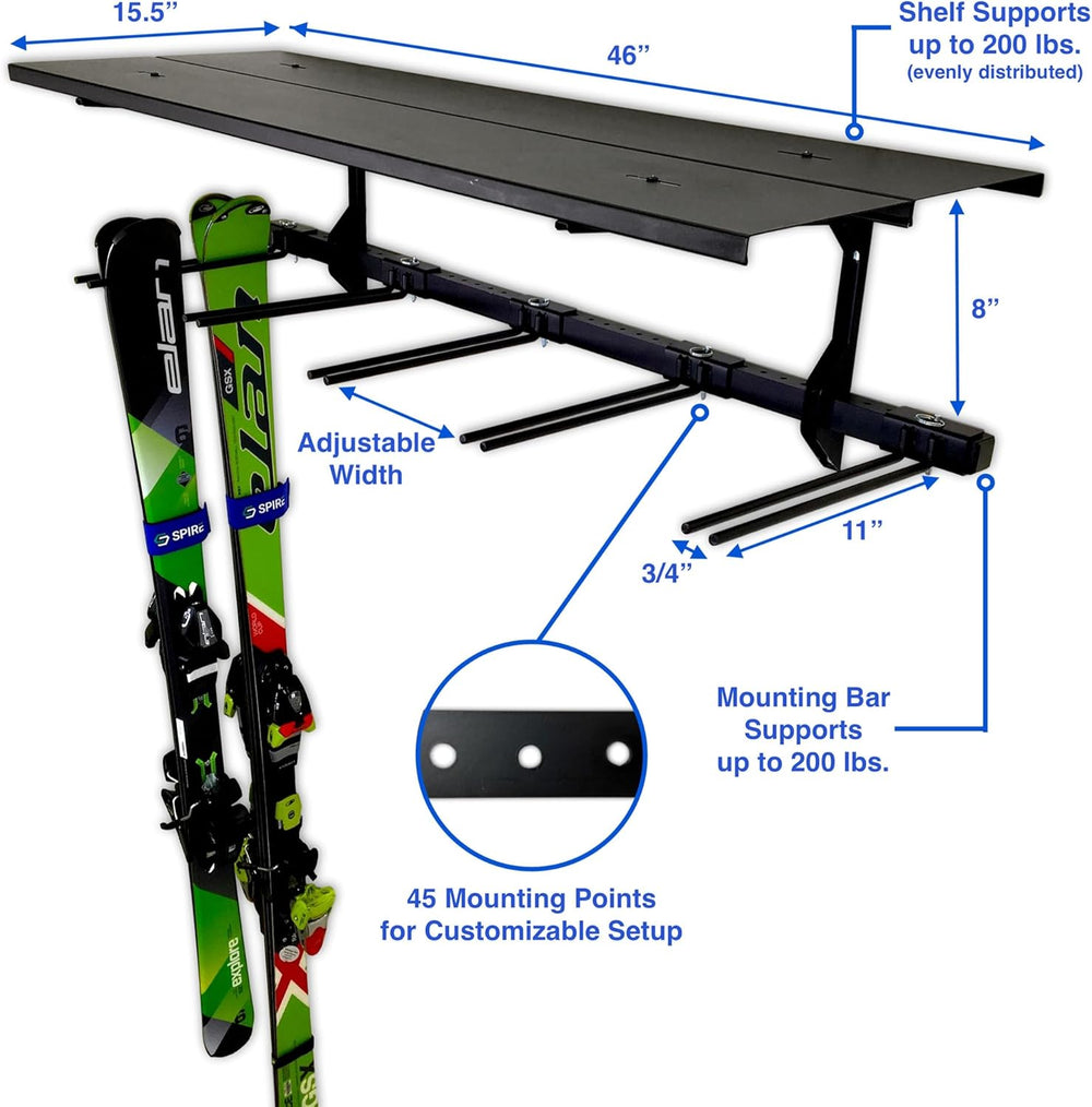 Solitude Ski Storage Rack for 10 Pairs of Skis