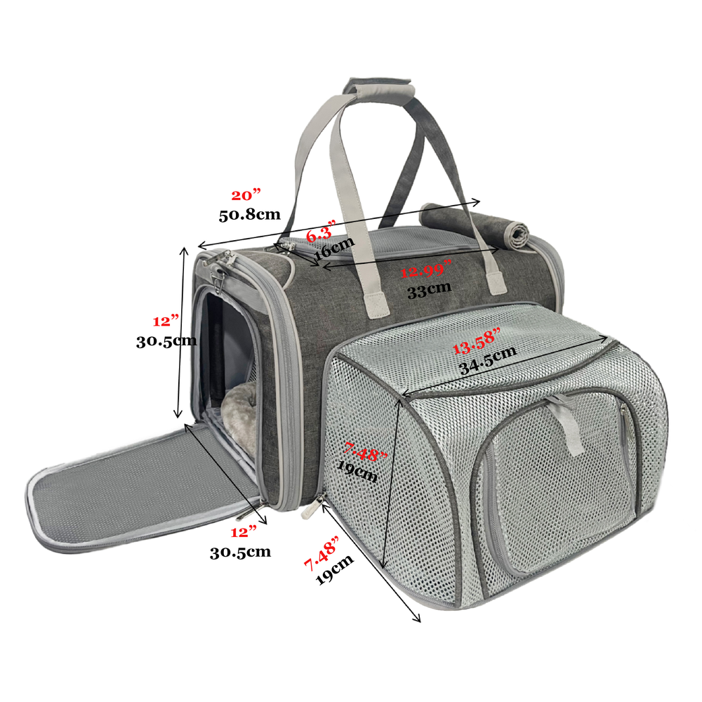 Mr. Peanut's Gold Series Big Apple XL Size Airline Compliant Expandable Pet Carrier