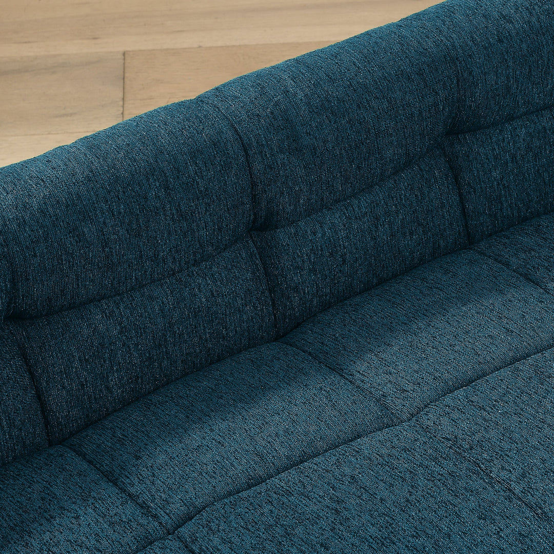 Soft Comfortable Pet Sofa with Backrest and Armrests in Blue